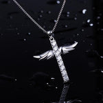 CrystalAngel™ - Engel Vleugels Kruis Hanger Ketting!