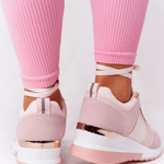 RomyShoes™ - Glimmende sleehak sneakers